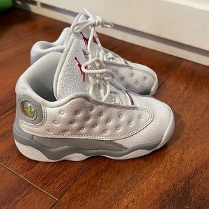 Jordan 13 Retro white, and wolf grey 8 toddler